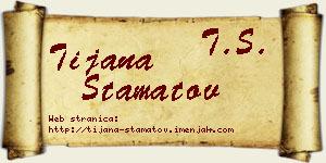Tijana Stamatov vizit kartica